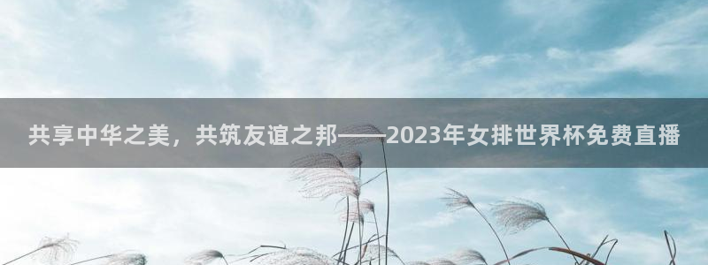nba直播斗球：共享中华之美，共筑友谊之邦——2023年女排世界杯免费直播